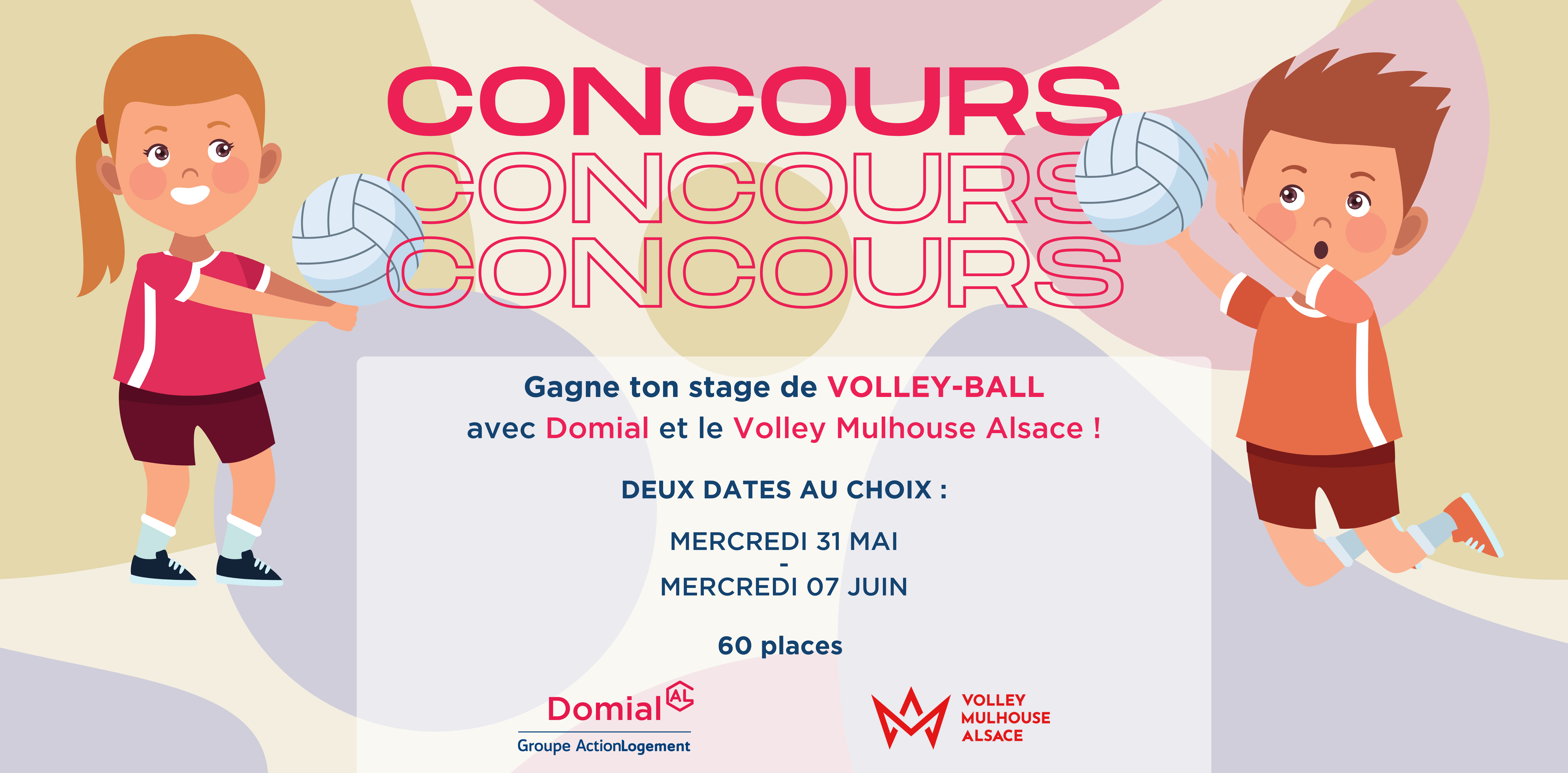 Gagne ton stage de Volley-Ball avec Domial et l'association ASPTT Mulhouse Volley !