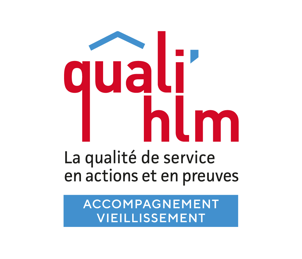 Logo quali HLM avec mention accompagnement du vieillissement