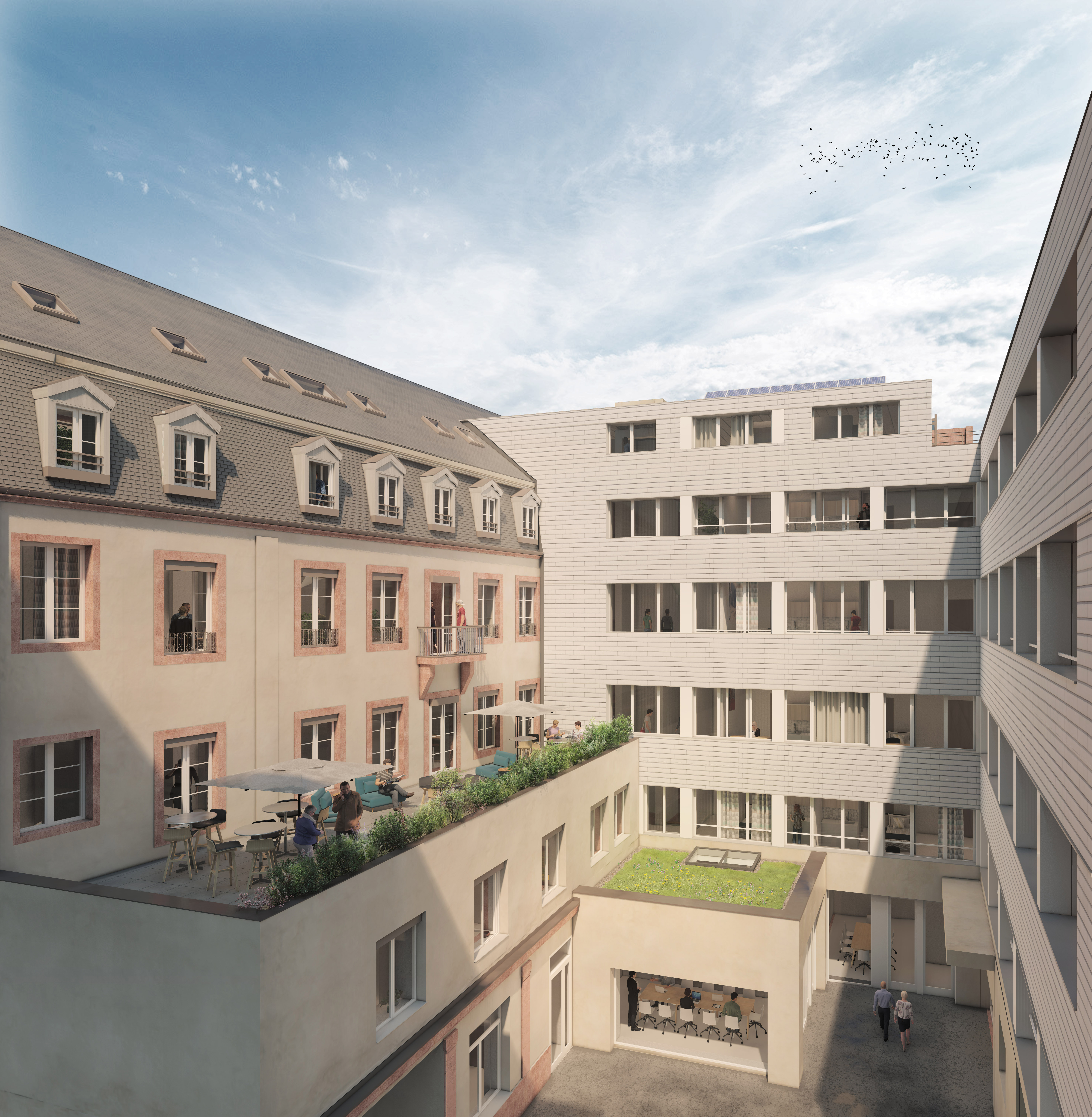 Domial Achat Et Vente De Logements Sociaux En Alsace TRANSFORMATION DE L'ANCIEN SIEGE DE LA COUR DES COMPTES D'ALSACE EN  RÉSIDENCE ÉTUDIANTE | L'actualité Domial